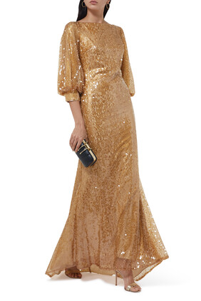 Long Gold Gown